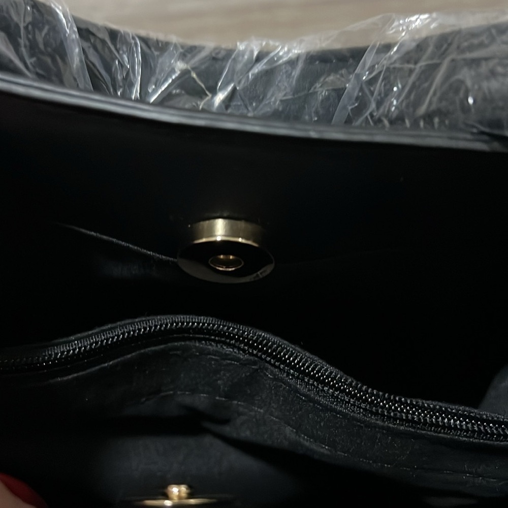 AOTA Elegant Black Vegan Leather Bag - Picture 7 of 12